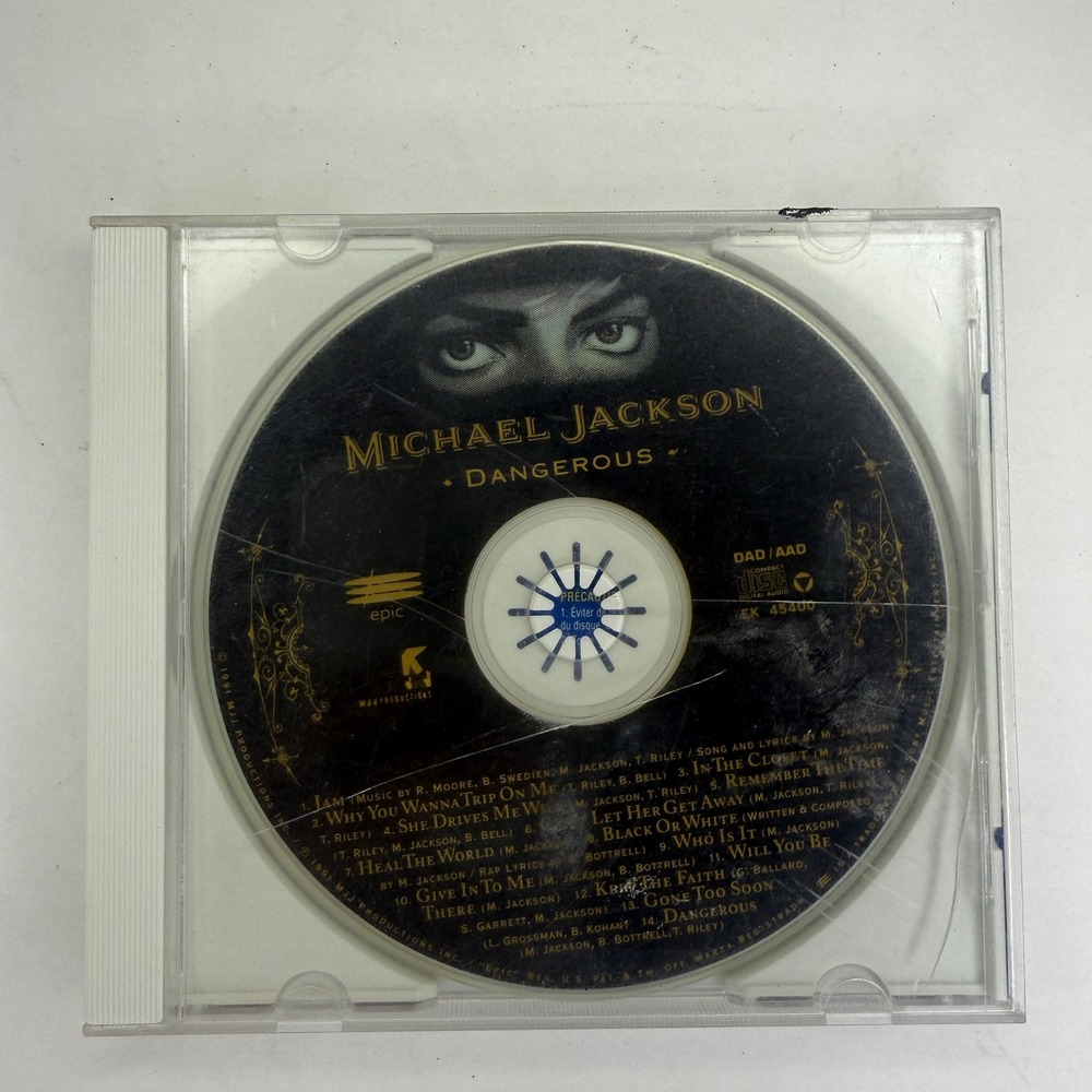 Michael Jackson‎ Dangerous CD Album Epic Records EK 45400 Music Pop